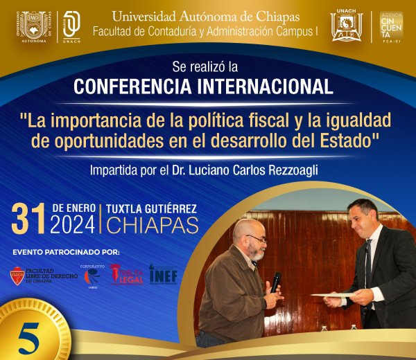 5| Conferencia Internacional: &quot;La importancia de la política fiscal y la igualdad de oportunidades en el desarrollo del Estado&quot;
