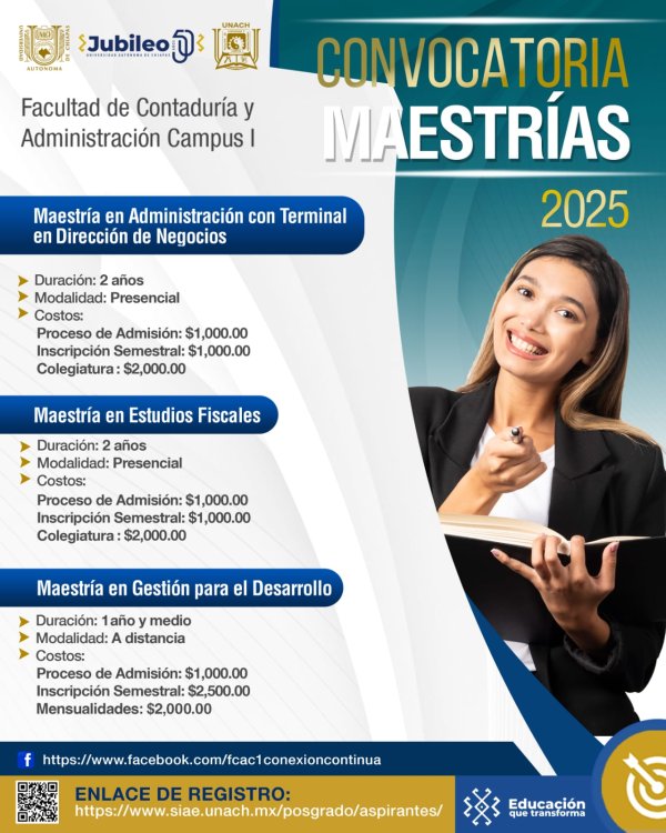 Nuevas convocatorias de Maestrías