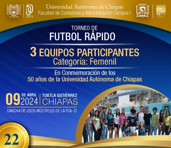 22| Torneo de Fútbol rápido categoría: Femenil