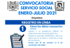 Convocatoria Servicio Social enero-julio 2021