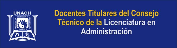 Docentes Titulares ante el Consejo Técnico de la Licenciatura en Administración