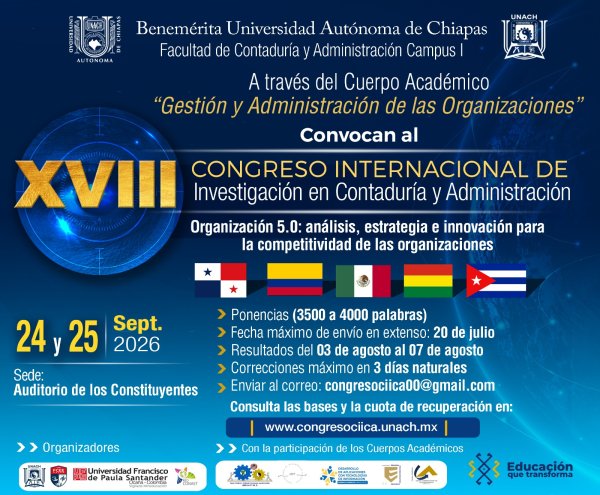 XVIII Congreso Internacional de Investigación en Contaduría y Administración