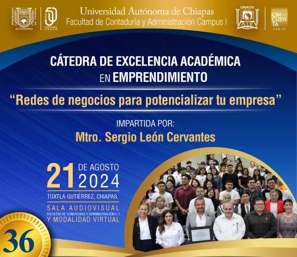 36| Cátedra de Excelencia Académica en Emprendimiento