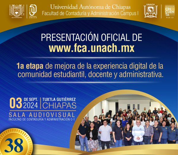 38| Presentación Oficial de www.fca.unach.mx